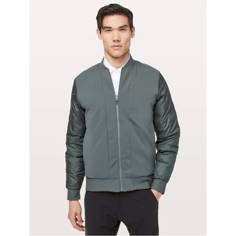 lululemon Olive Green About Face Reversible Bomber Jacket L Gorocore Minimalist